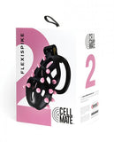 Sport Fucker Cellmate Flexispike Chastity Cage - Size 2 Black/pink