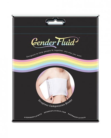 Gender Fluid Strapless Chest Compression Binder - Xxxl White