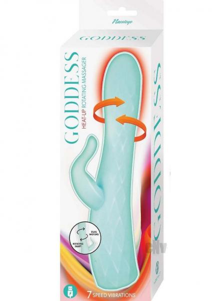 Goddess Heat Up Rotating Massager Aqua