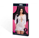 Lapdance Lace Off The Shoulder Mini Dress White O/s