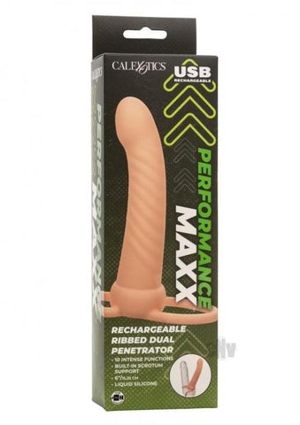 Performance Maxx Ribbed Dual Penetrator Ivory