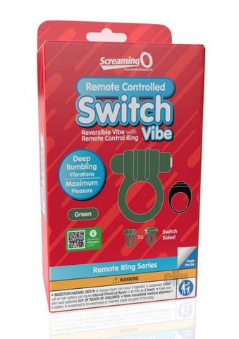 Screaming O Switch Remote Controlled Vibrating Ring - Green