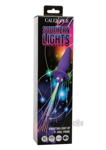 Southern Lights Rechargeable Vibrating Light Up Anal Probe - Purple