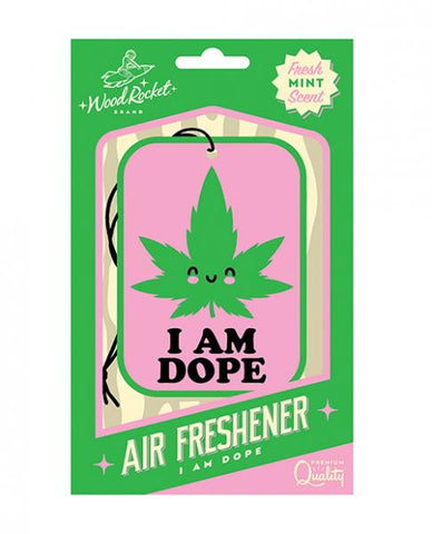 '=wood Rocket I Am Dope Air Freshener - Mint