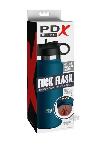 Pdx Plus Fuck Flask Private Pleaser Stroker - Brown/blue