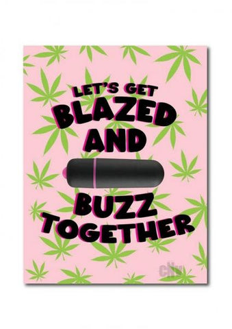 420 Foreplay Blazed Greeting Card W/rock Candy Vibrator & Fresh Vibes Towelettes