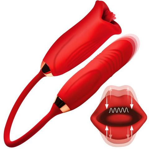 Magic Kiss Clitoral Stimulator With Thrusting Vibrator