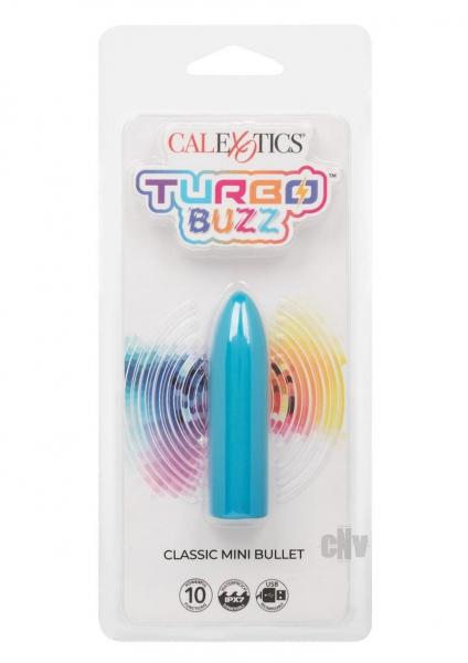 Turbo Buzz Classic Mini Bullet Stimulator - Blue