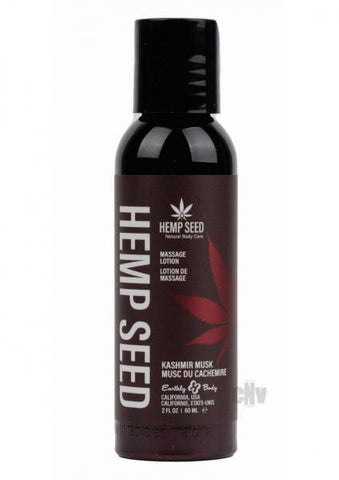 Earthly Body Hemp Seed Massage Lotion - 2 Oz Kashmir Musk