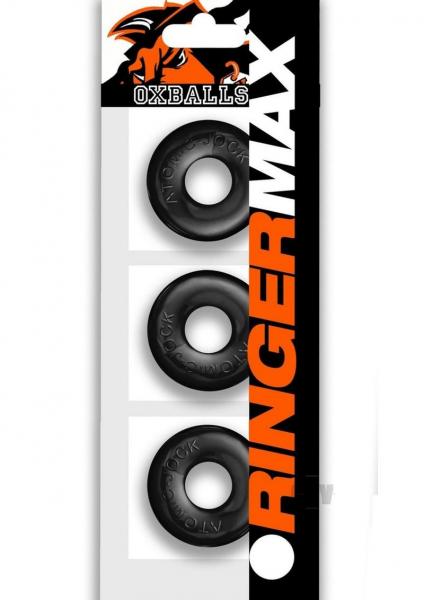 Oxballs Ringer Max 3 Pack Cockrings - Black