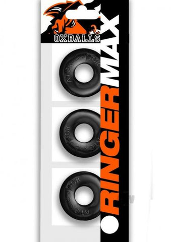 Oxballs Ringer Max 3 Pack Cockrings - Black