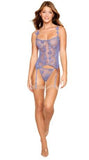 3d Butterfly Mesh Bustier Set Lavender Haze O/s