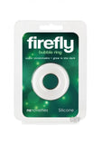 Firefly Glow In The Dark Bubble Cock Ring - Small, White