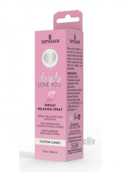 Sensuva Deeply Love You Throat Relaxing Spray Cotton Candy 1 Oz.