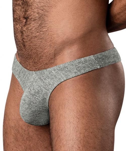 Ribbed & Ready Thong Grey L/xl