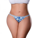 Magic Silk Sweet Treats Split Back & Crotchless Panty With Lube Blueberry Queen Size