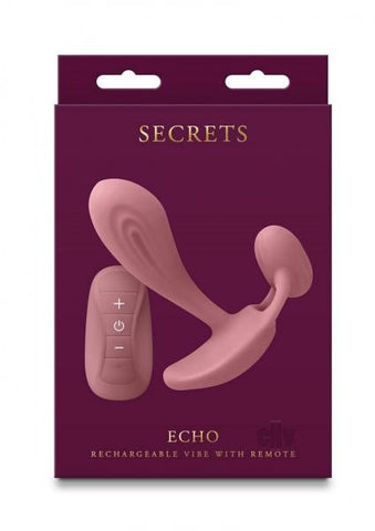 Secrets Echo Insertable Vibe With Remote Dusty Rose