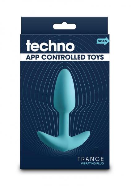 Techno Trance App-controlled Vibrating Plug With Remote Blue