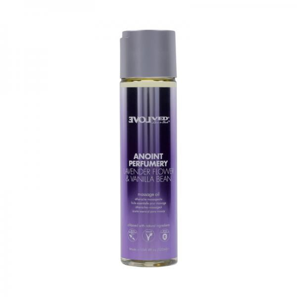 Evolved Anoint Perfumery Lavender Flower & Vanilla Bean Massage Oil 4 Oz.