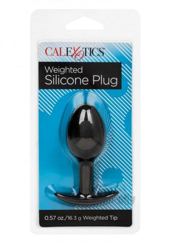 Weighted Silicone Anal Plug - Black