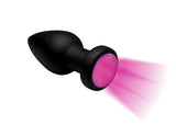 Booty Sparks Silicone Vibrating LED Anal Plug Small Black