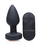 Booty Sparks Silicone Vibrating LED Anal Plug Small Black