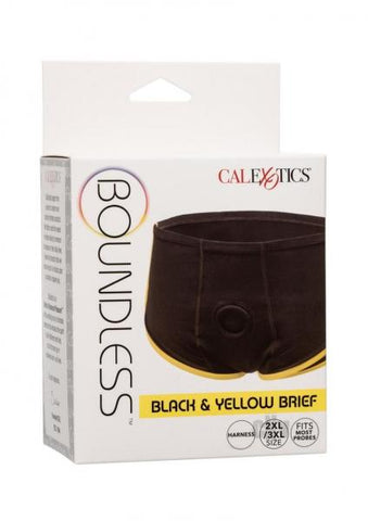 Boundless Boxer Brief - Black/yellow 2xl/3xl