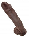 King Cock 14 Cock With Balls - Brown