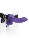 Ff Vibe Hollow Strap On W/balls 7 Purp