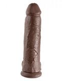 King Cock - 12in Cock W/ Balls Brown
