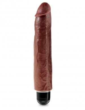 King Cock  10 Vibrating Stiffy - Brown