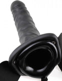 Fetish Fantasy Series 8-Inch Vibrating Hollow Strap-on - Black