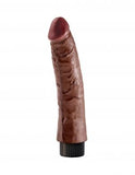 King Cock 7 Vibrating Cock - Brown