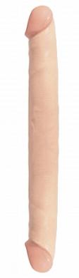 Basix Rubber Works 12 Inch Double Dong - Flesh