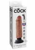 King Cock 6 Vibrating Cock - Tan