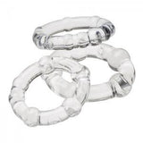 Cockring Combo Beaded - Clear