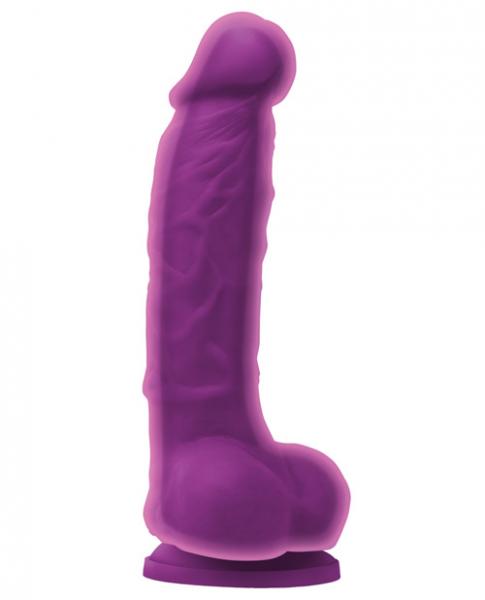 Colours Dual Density 5 Dong w/Balls & Suction Cup - Purple