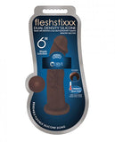 FLESHSTIXXX 6in Silicone Dildo Chocolate