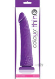 Colours Pleasures Thin 8 Dildo - Purple