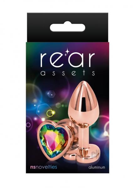 Rear Assets Rose Gold Heart Small - Rainbow