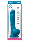 Colours Pleasures 7 Dong w/Balls & Suction Cup - Blue