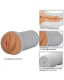 Ribbed Gripper Tight Pussy Brown