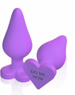 Blush Play With Me Naughty Candy Heart Do Me Now Plug - Purple