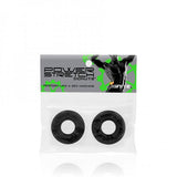 Ignite Power Stretch Donut Cock Ring - Black Pack of 2