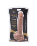 Si Real Harry Dildo w/Balls 8in Caramel