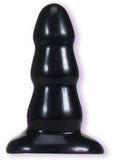 Triple Ripple Butt Plug - Large Black