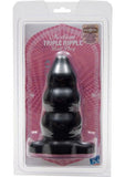 Triple Ripple Butt Plug - Large Black