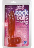 Jelly Cock w/Suction Cup - Ruby