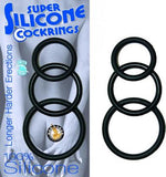 Super Silicone Cockrings 3 (Black)