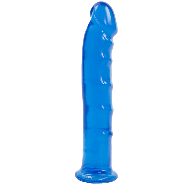 Jelly Jewel Dong With Suction Cup - Sapphire